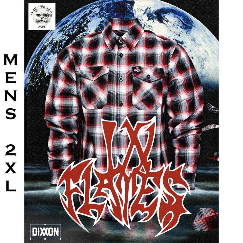 DIXXON FLANNEL x IN FLAMES Flannel Shirt Collab - LUNAR STRAIN - Men's 2XL